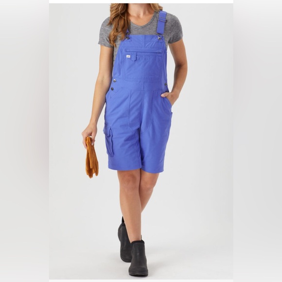 Brand: Duluth Trading Company | Mustard Yellow Heirloom Gardening Short Overalls - Picture 6 of 6